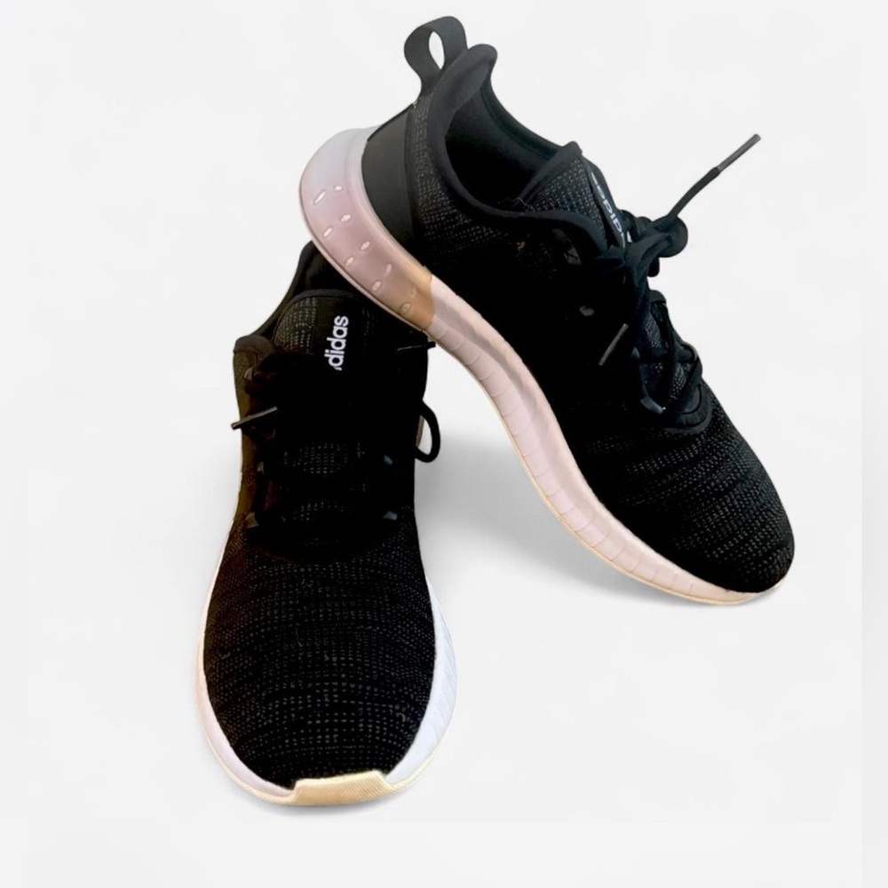 Adidas Black and White Athletic Sneakers